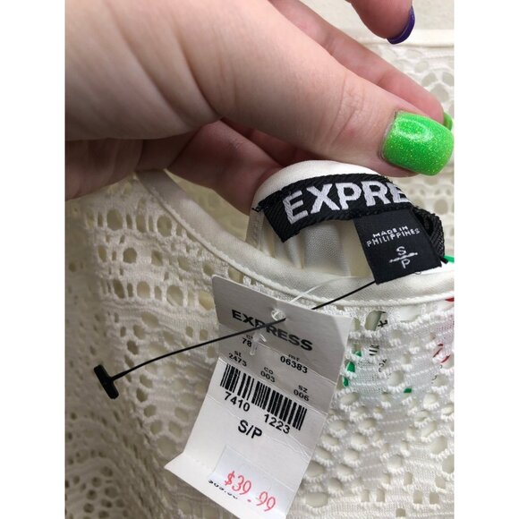 BWNT Womens White Lace Express Dress - Size XS - Picture 2 of 3